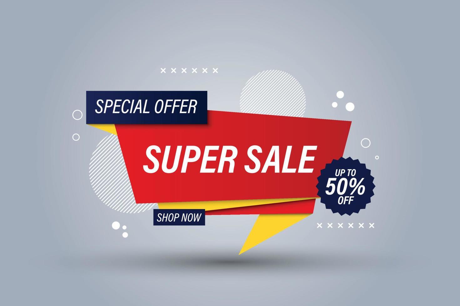 Sale banner template design background. vector