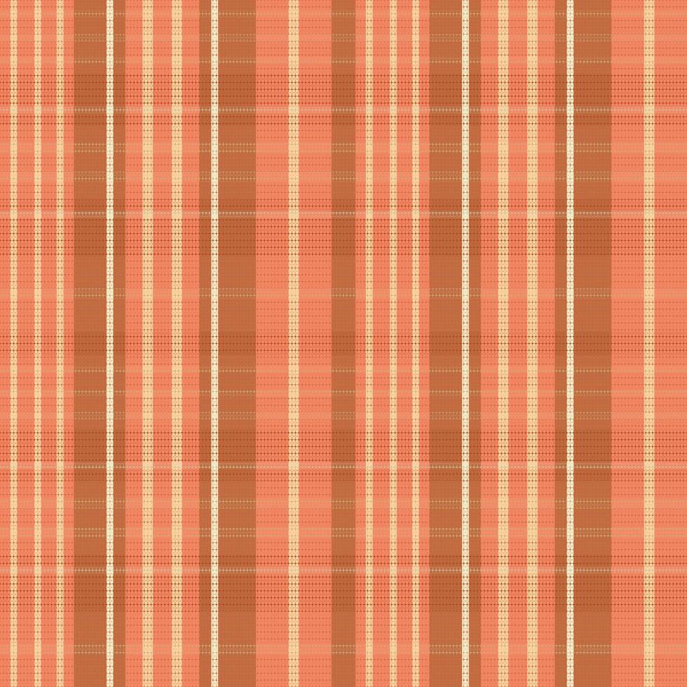 Tartan plaid pattern with texture and warm color. vector