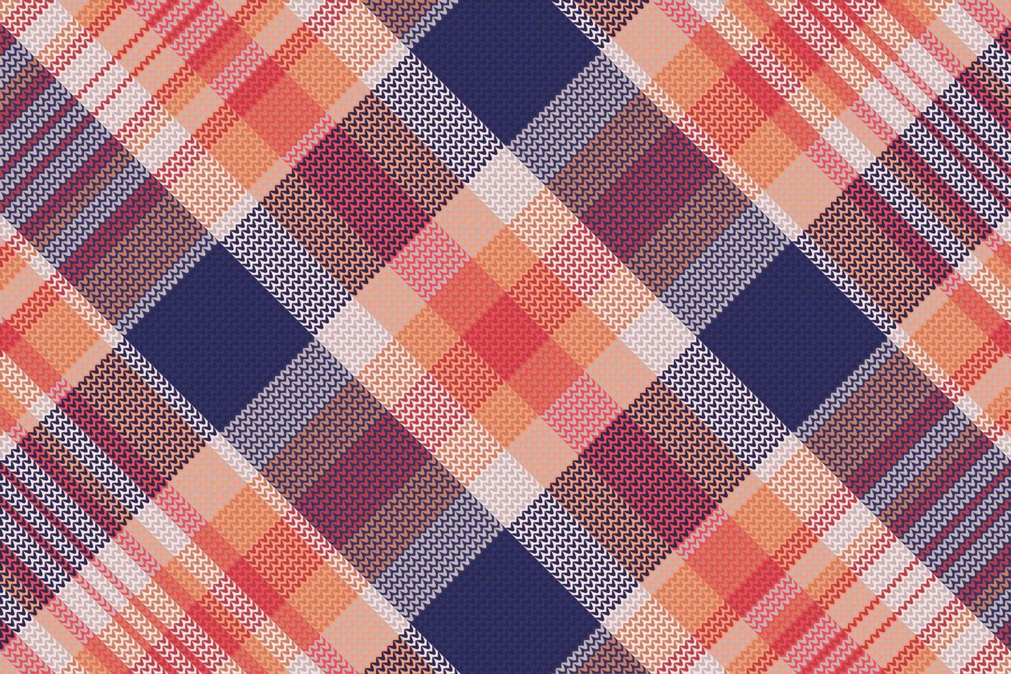 Tartan plaid pattern with texture and warm color. vector