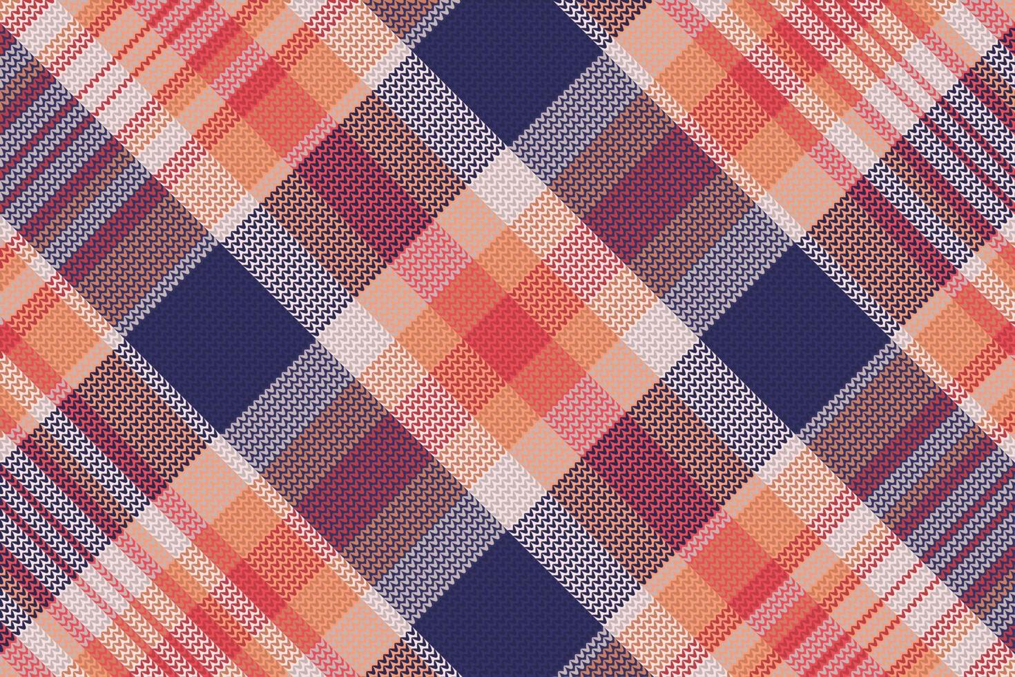 Tartan plaid pattern with texture and warm color. vector