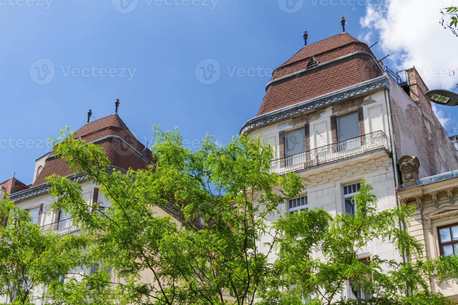 typical buildings 19th-century in Buda Castle district of Budapest photo