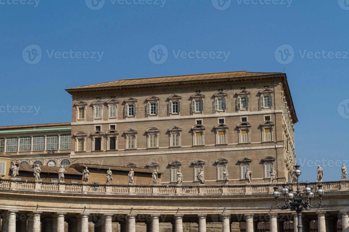 Buildings in Vatican, the Holy See within Rome, Italy. Part of Saint Peter's Basilica. photo