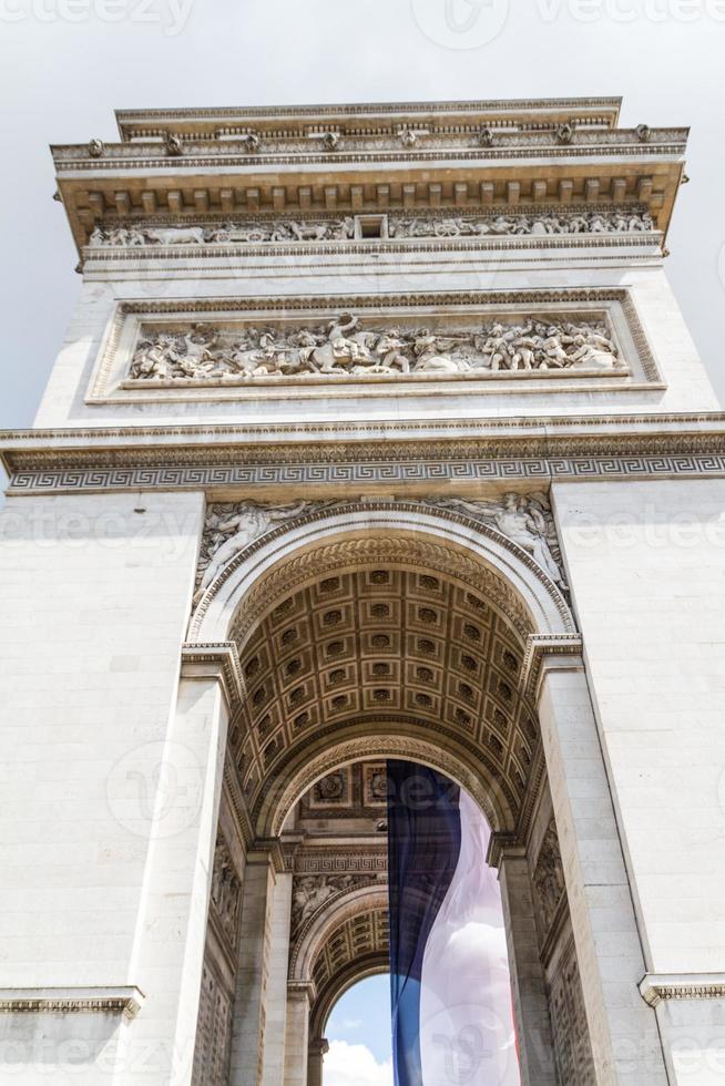 View on arch of triumph Carousel and Tuileries garden, Paris, France photo