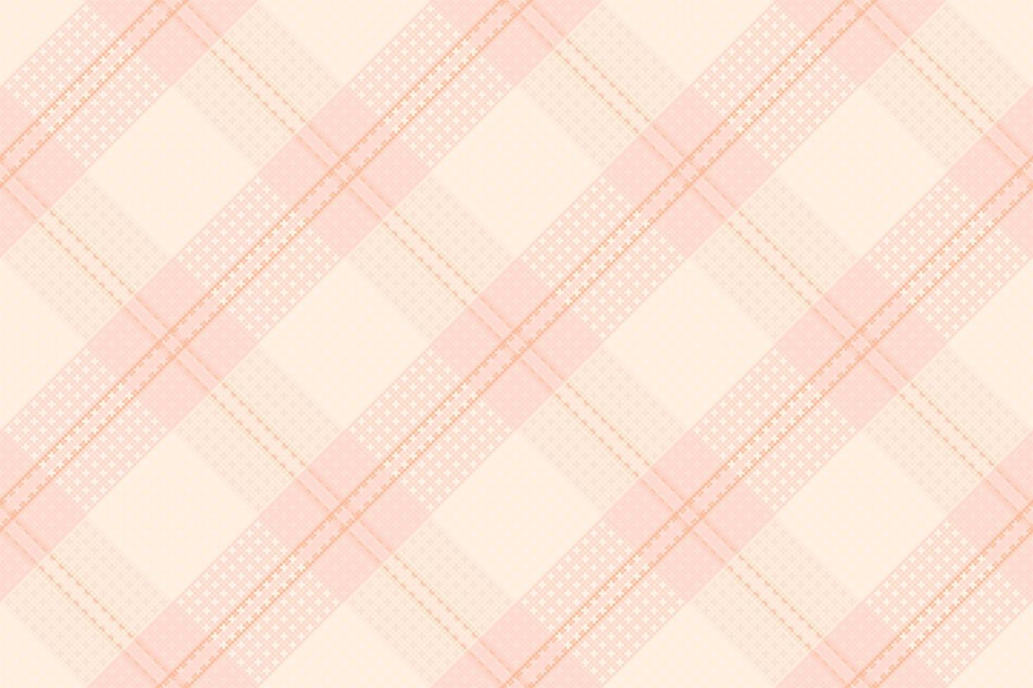 Tartan plaid pattern with texture and warm color. vector