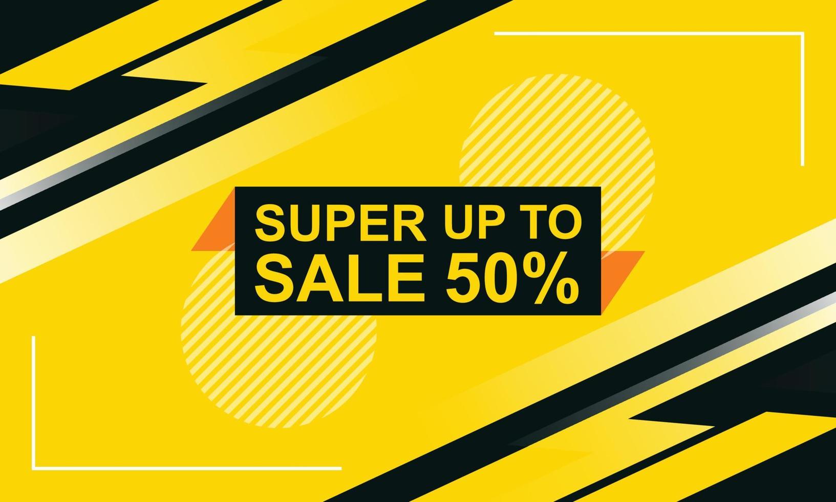 Sale banner background with flat style. vector