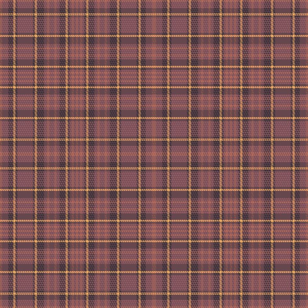 Tartan plaid pattern with texture and warm color. Vector illustration.