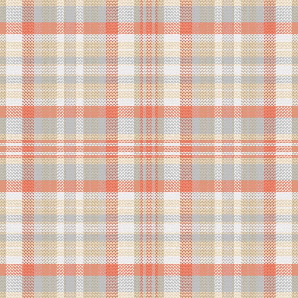 Tartan plaid pattern with texture and warm color. vector