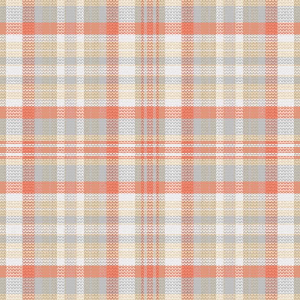 Tartan plaid pattern with texture and warm color. vector