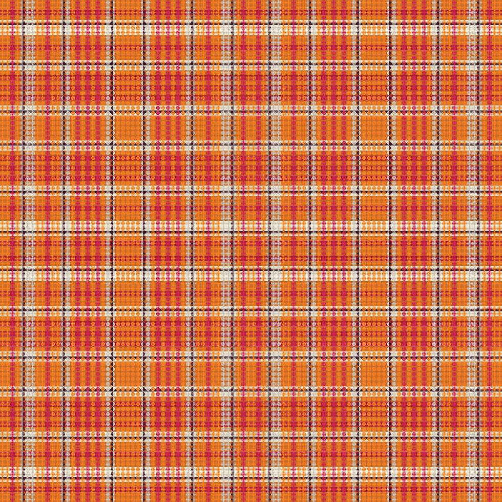 Tartan plaid pattern with texture and warm color. vector