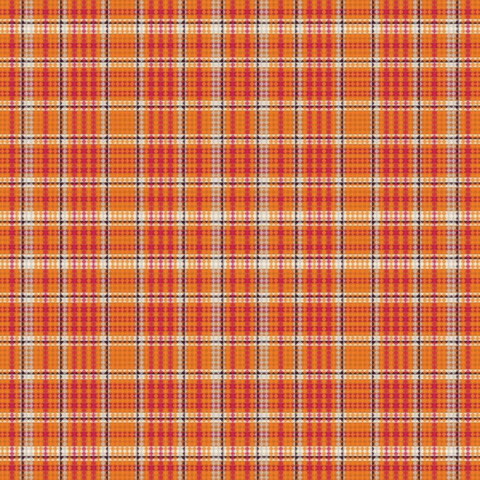 Tartan plaid pattern with texture and warm color. vector