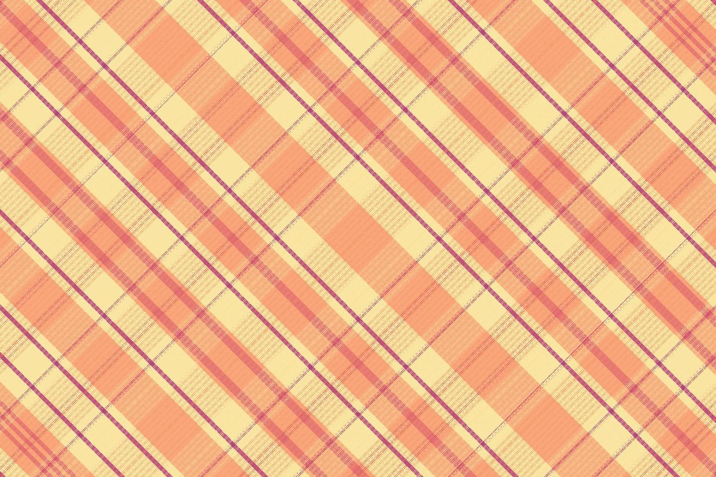 Tartan plaid pattern with texture and warm color. vector