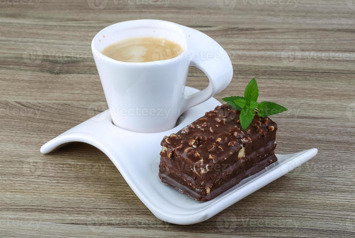 Cake with coffee photo