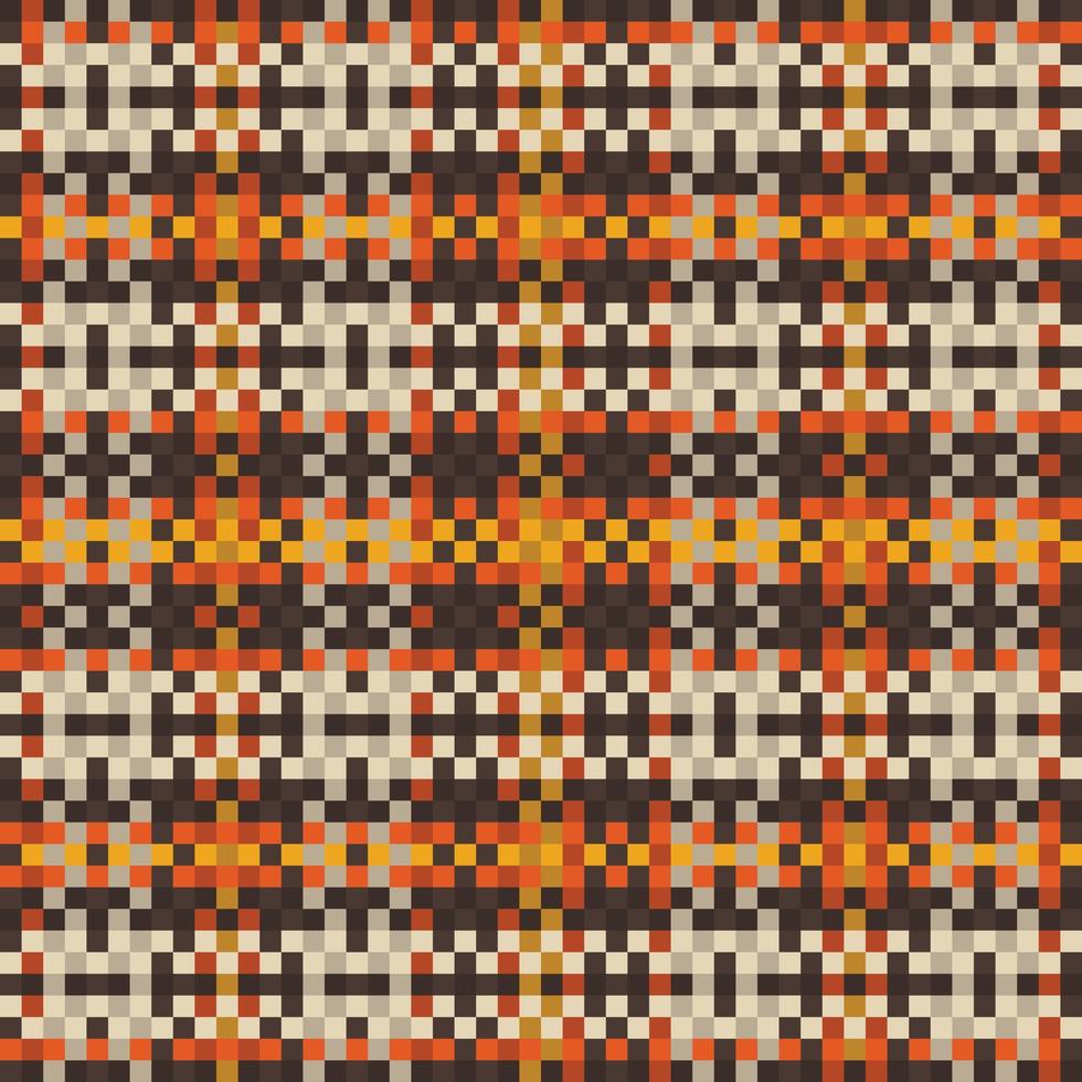 Tartan plaid pattern with texture and warm color. vector