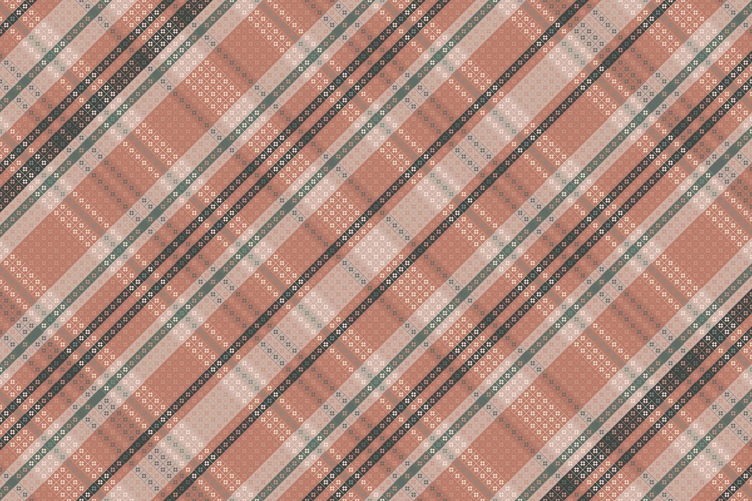Tartan plaid pattern with texture and warm color. vector