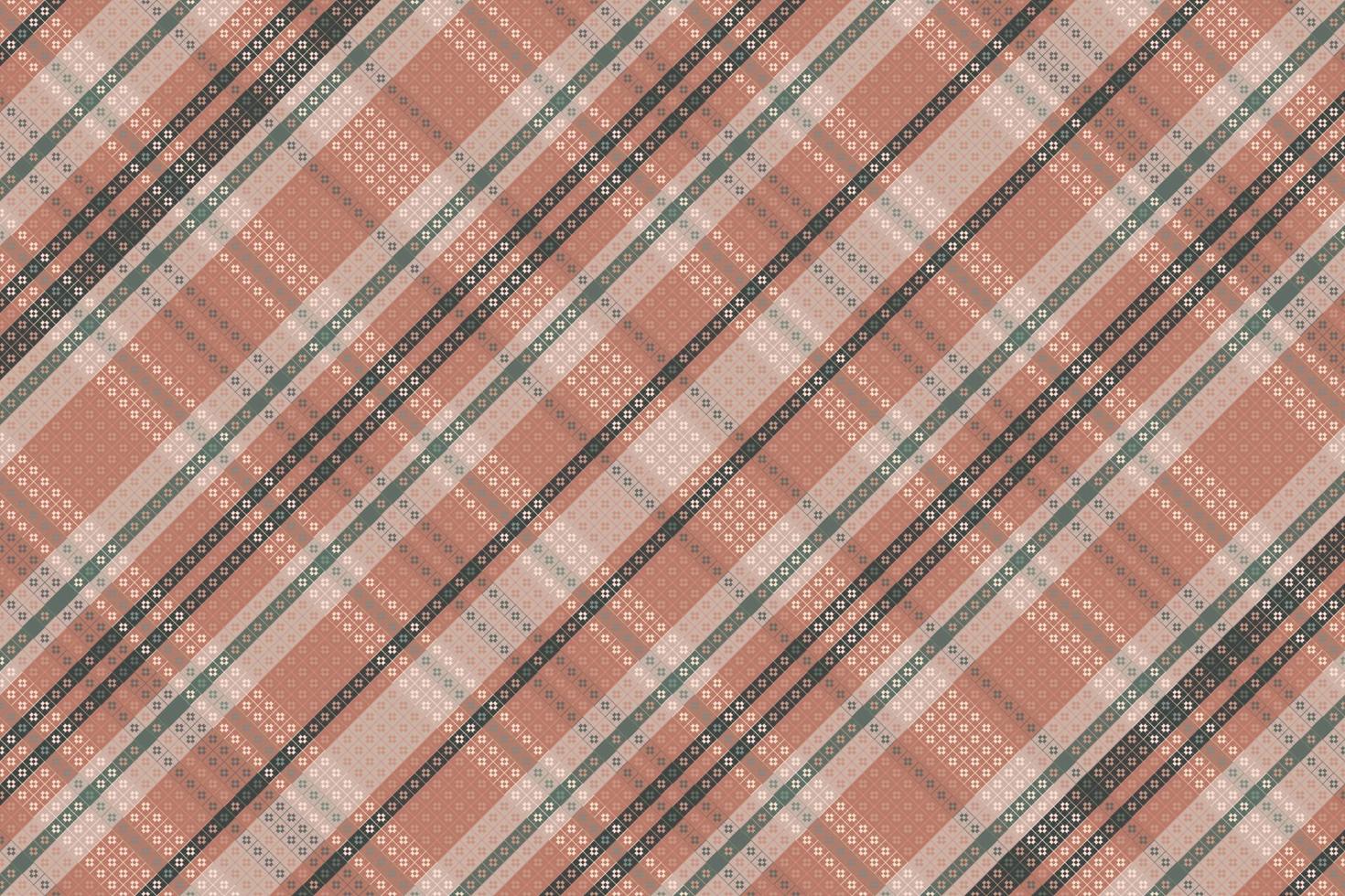 Tartan plaid pattern with texture and warm color. vector