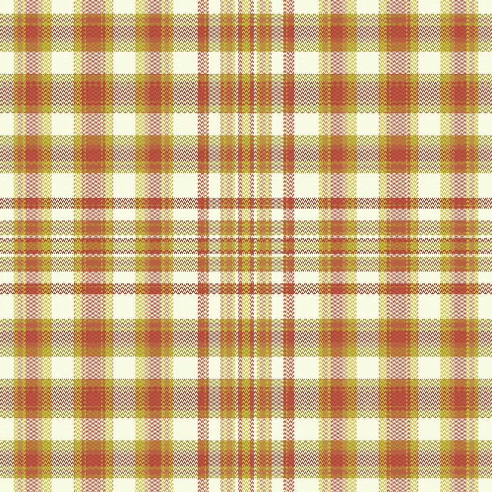 Tartan plaid pattern with texture and warm color. vector