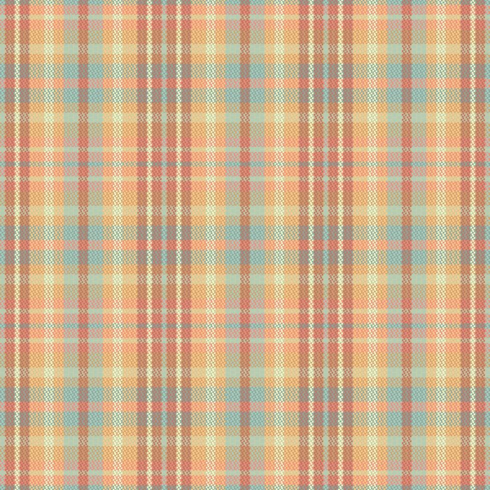 Tartan plaid pattern with texture and warm color. vector