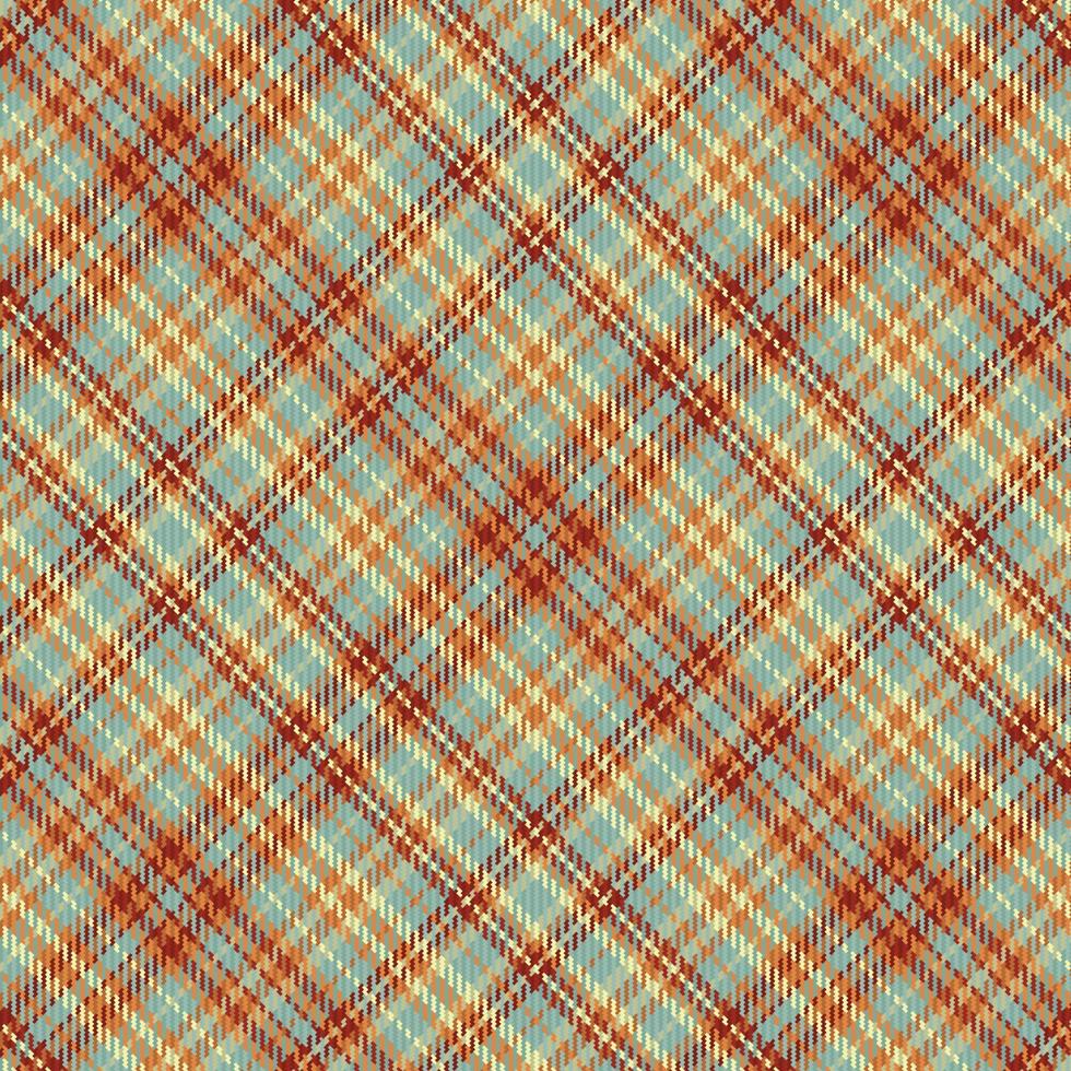 Tartan plaid pattern with texture and warm color. vector
