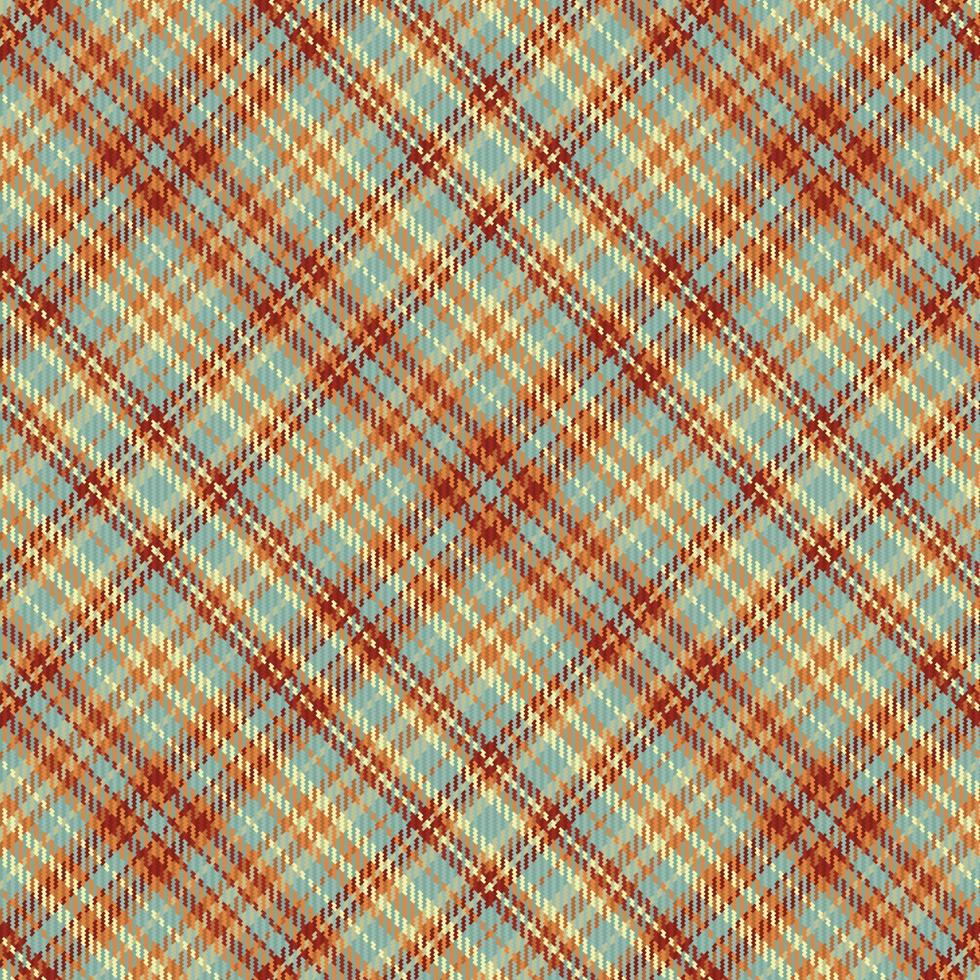 Tartan plaid pattern with texture and warm color. vector