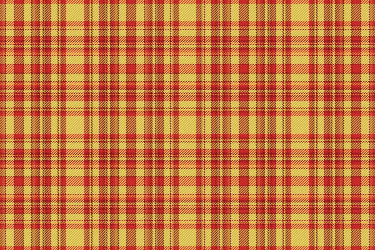 Tartan plaid pattern with texture and warm color. vector
