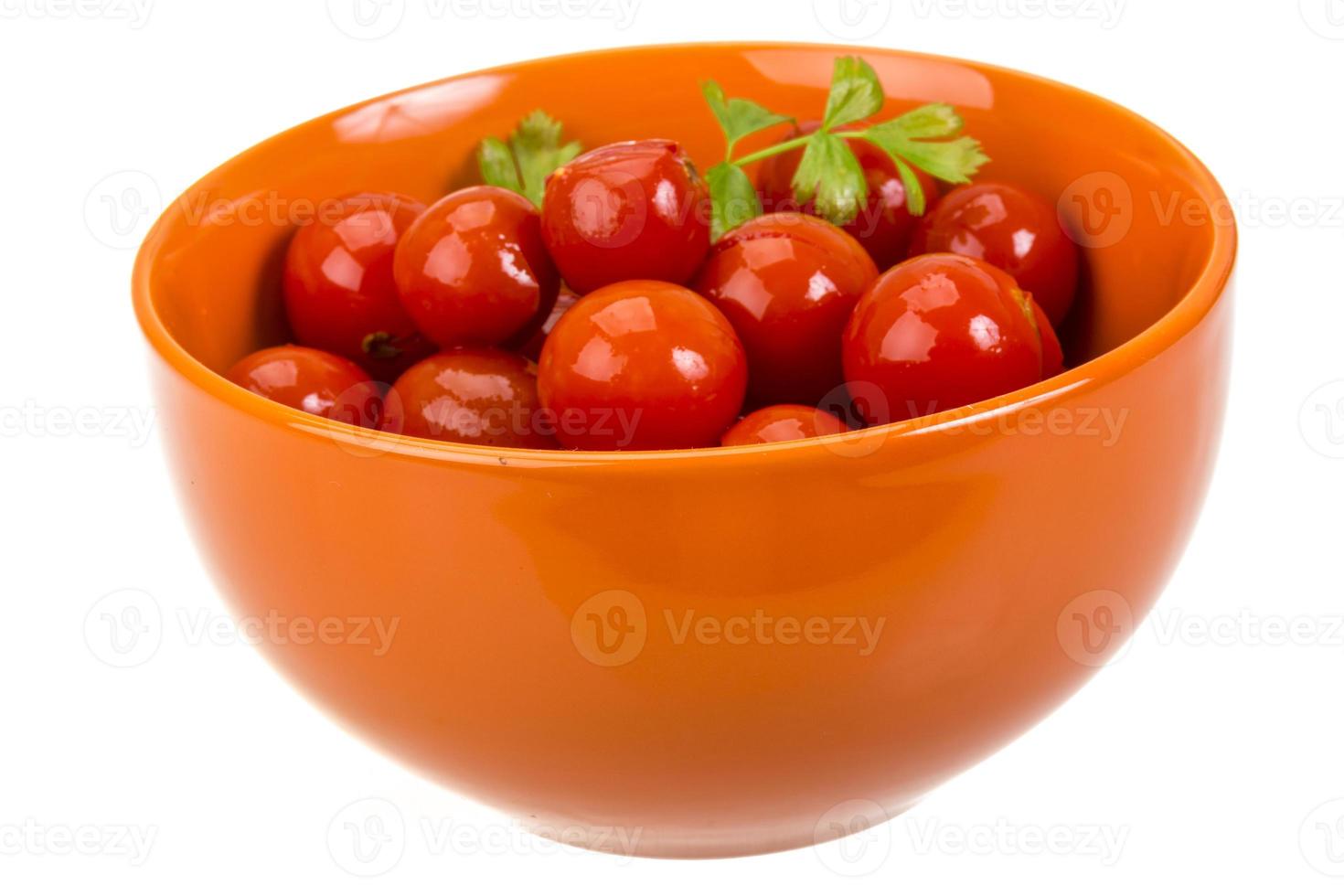 Marinated cherry tomato photo