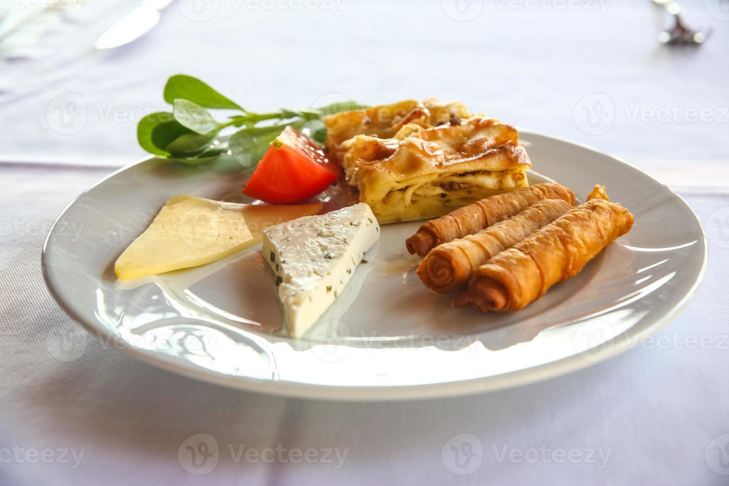 Cheese and pastry photo