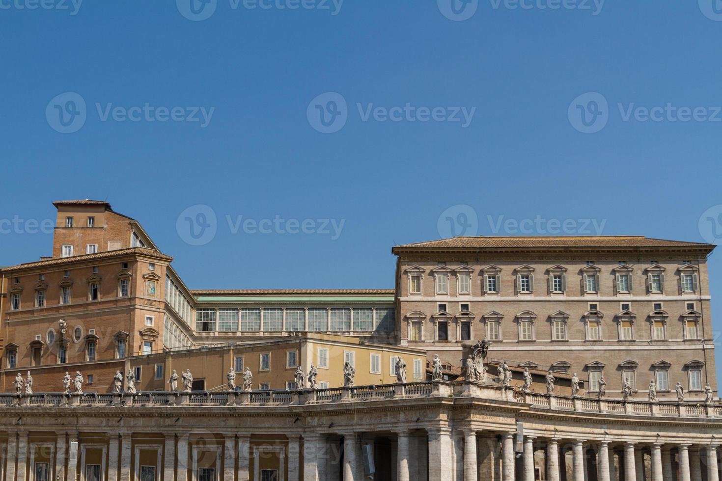 Buildings in Vatican, the Holy See within Rome, Italy. Part of Saint Peter's Basilica. photo