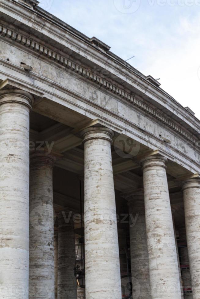 Buildings in Vatican, the Holy See within Rome, Italy. Part of Saint Peter's Basilica. photo