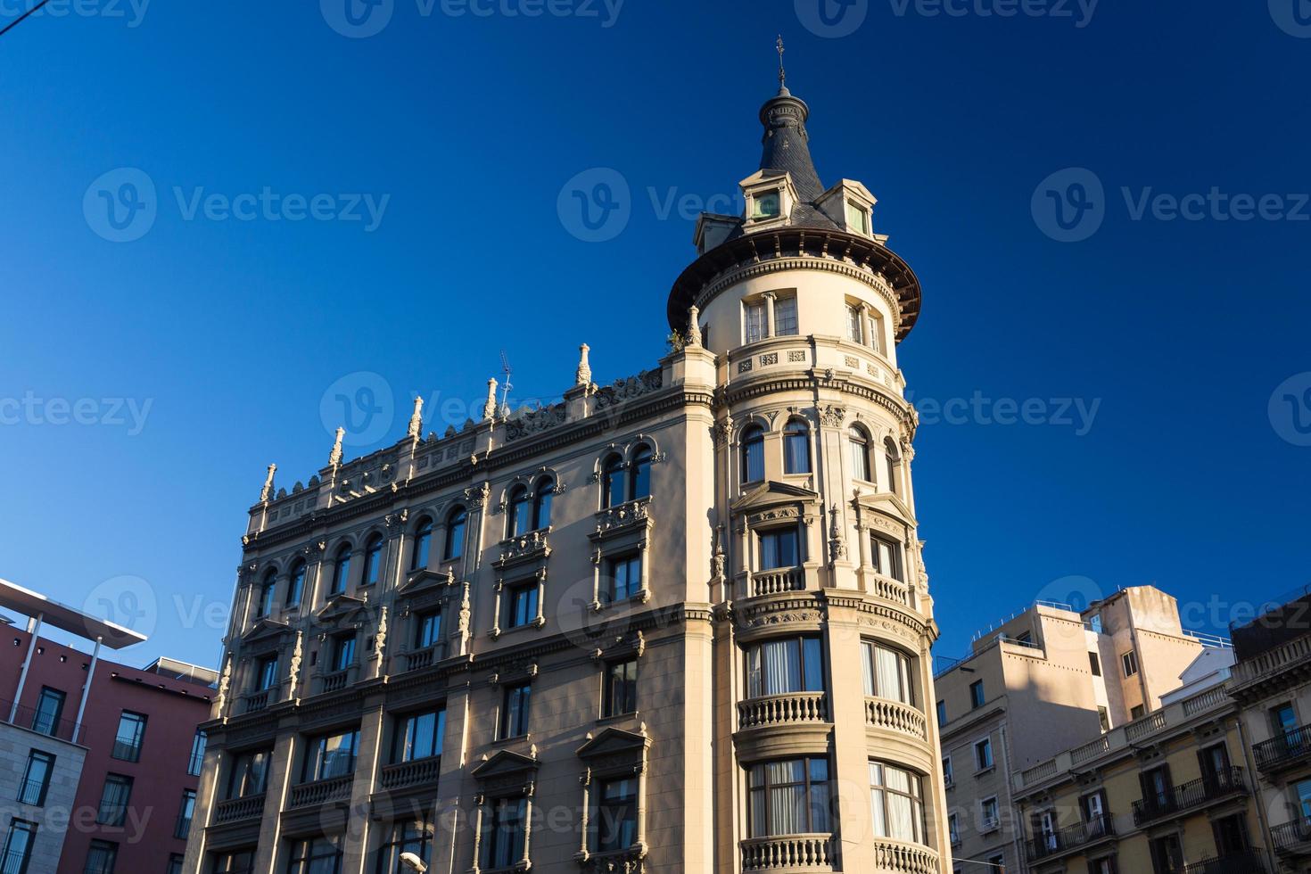 Buildings' facades of great architectural interest in the city of Barcelona - Spain photo