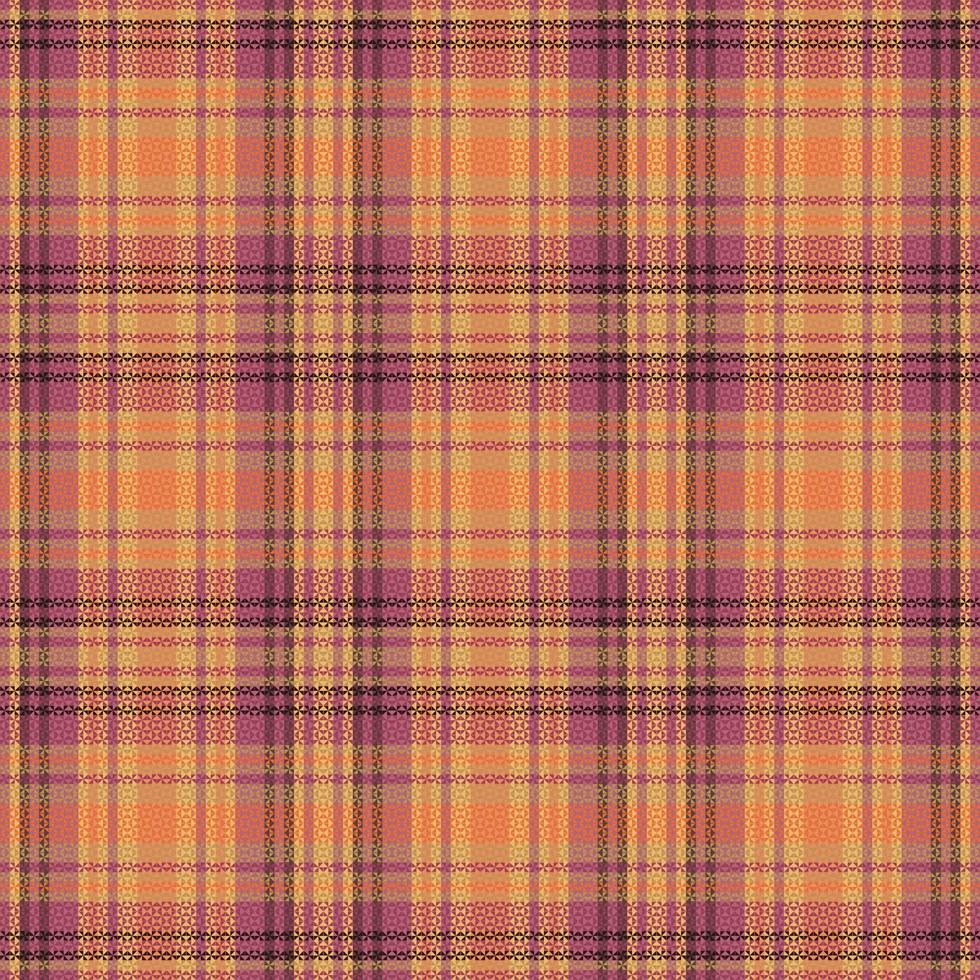 Tartan plaid pattern with texture and warm color. vector