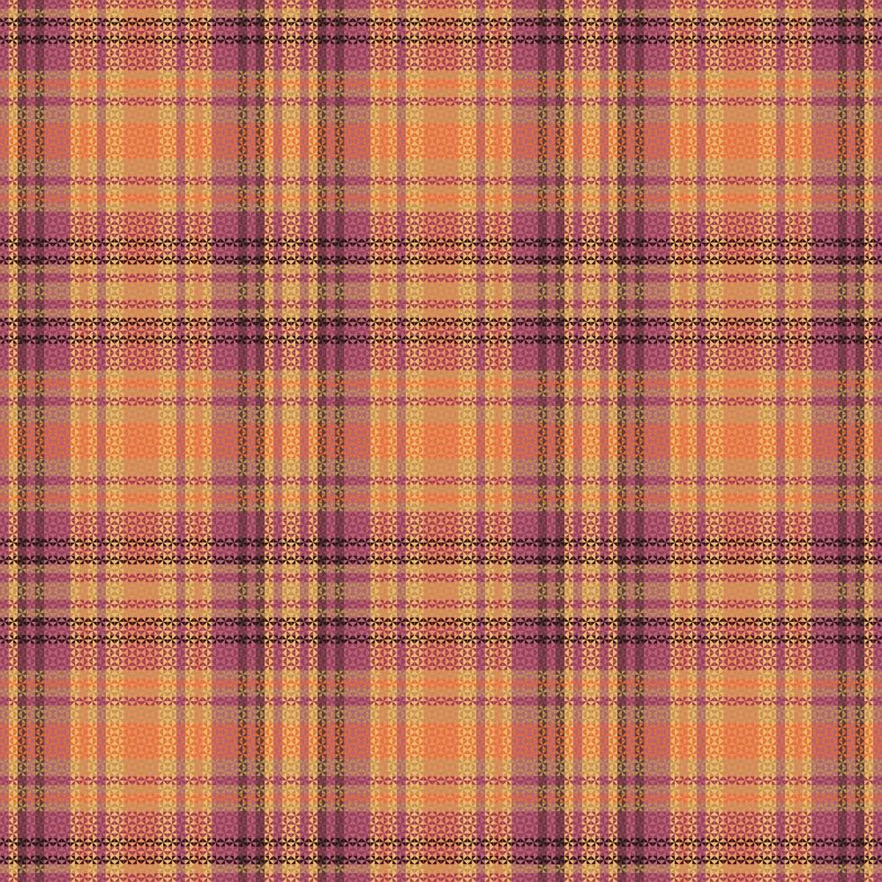 Tartan plaid pattern with texture and warm color. vector