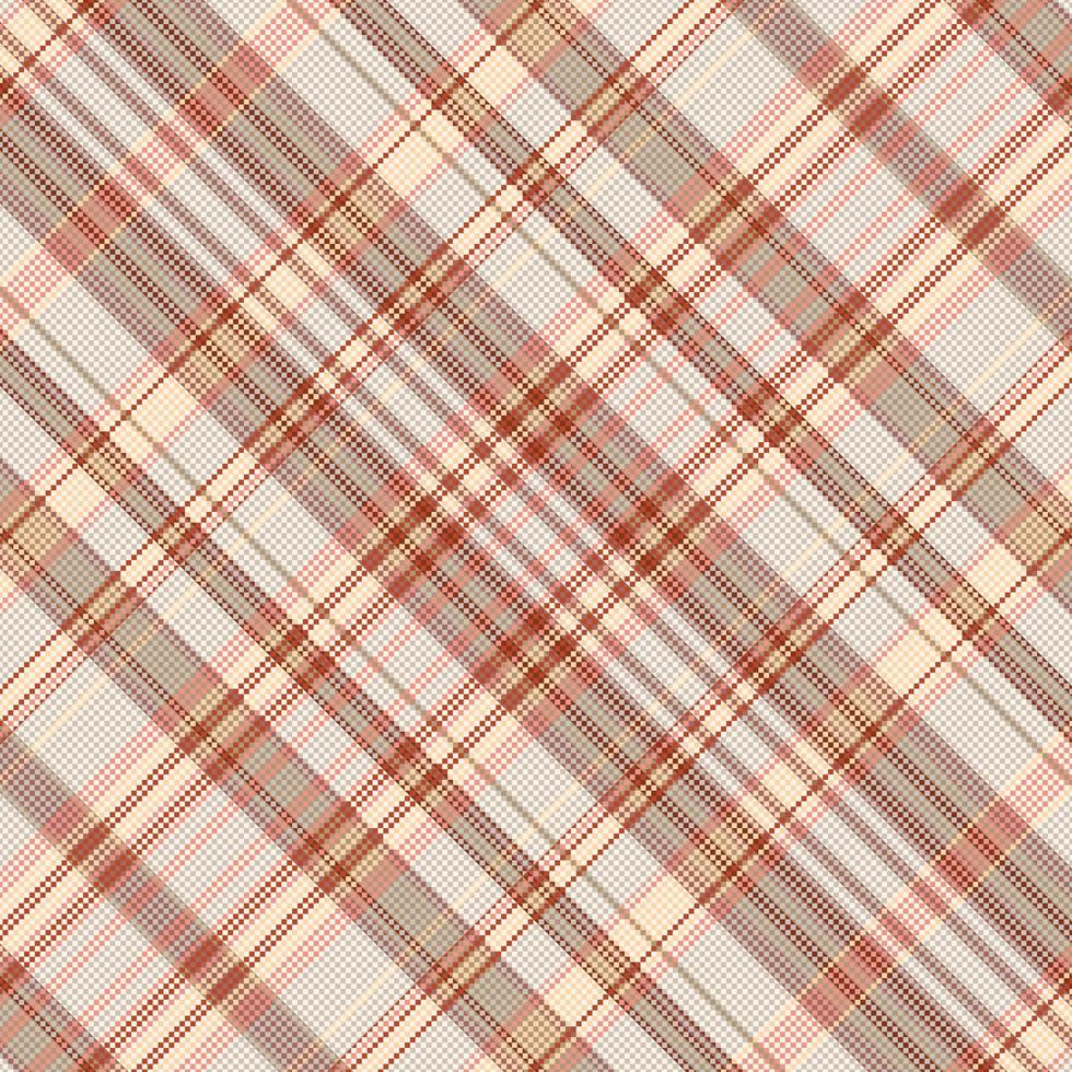 Tartan plaid pattern with texture and warm color. vector