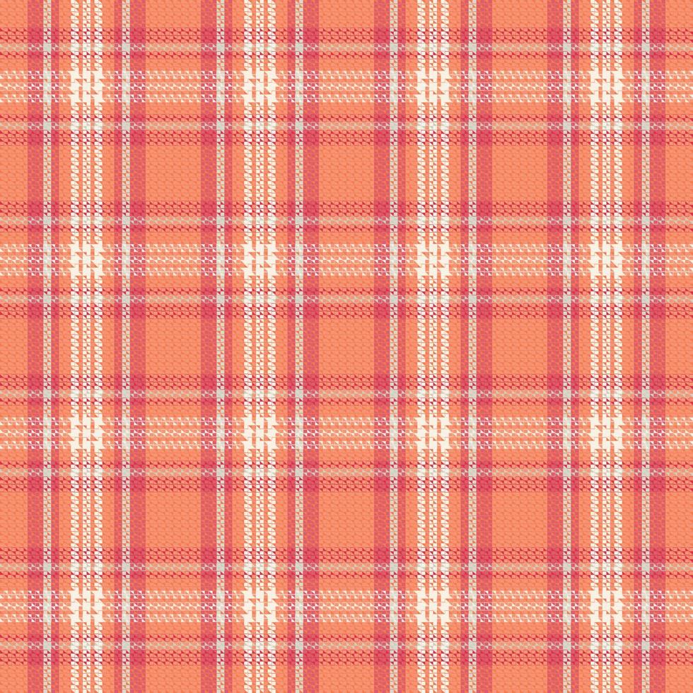 Tartan plaid pattern with texture and warm color. vector