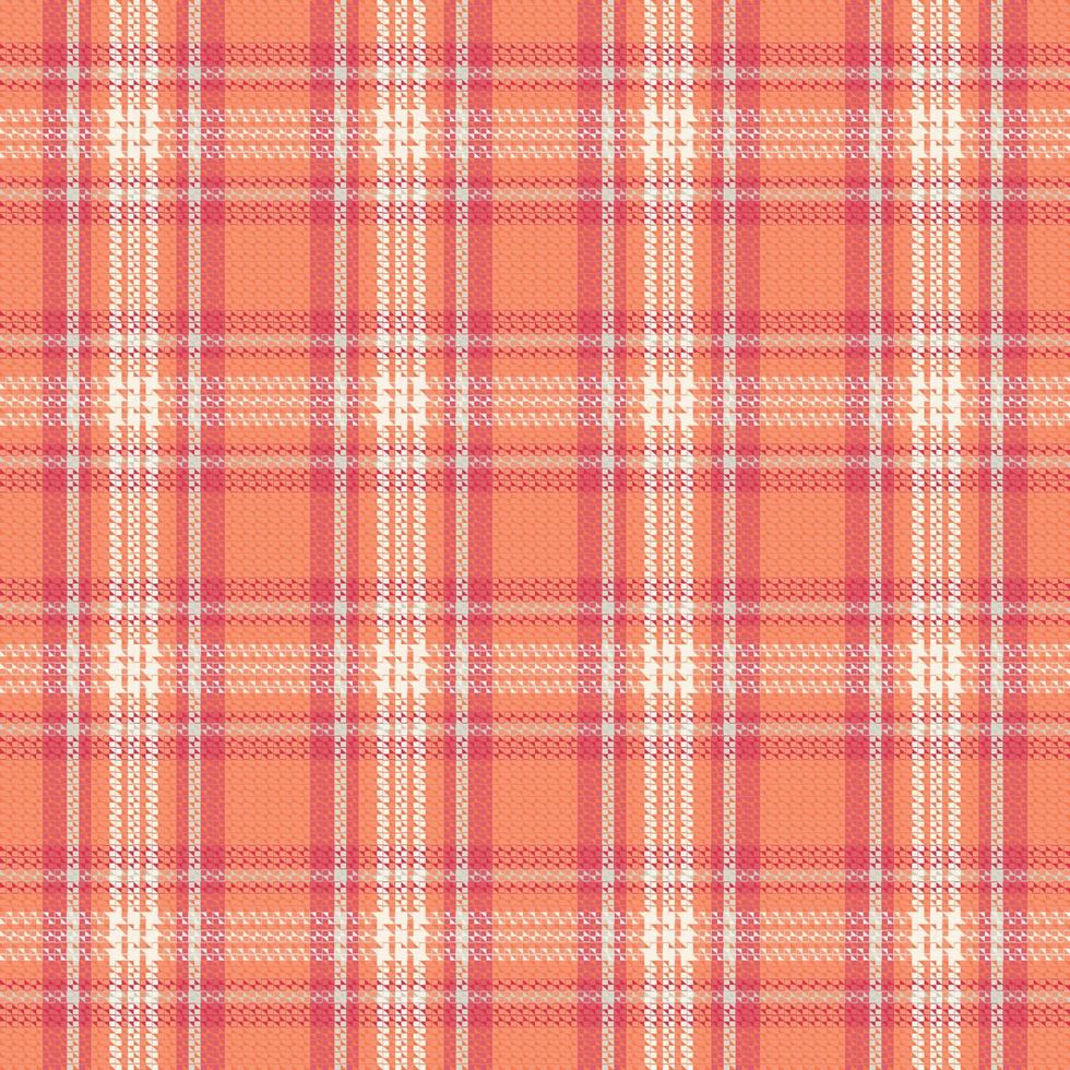 Tartan plaid pattern with texture and warm color. vector