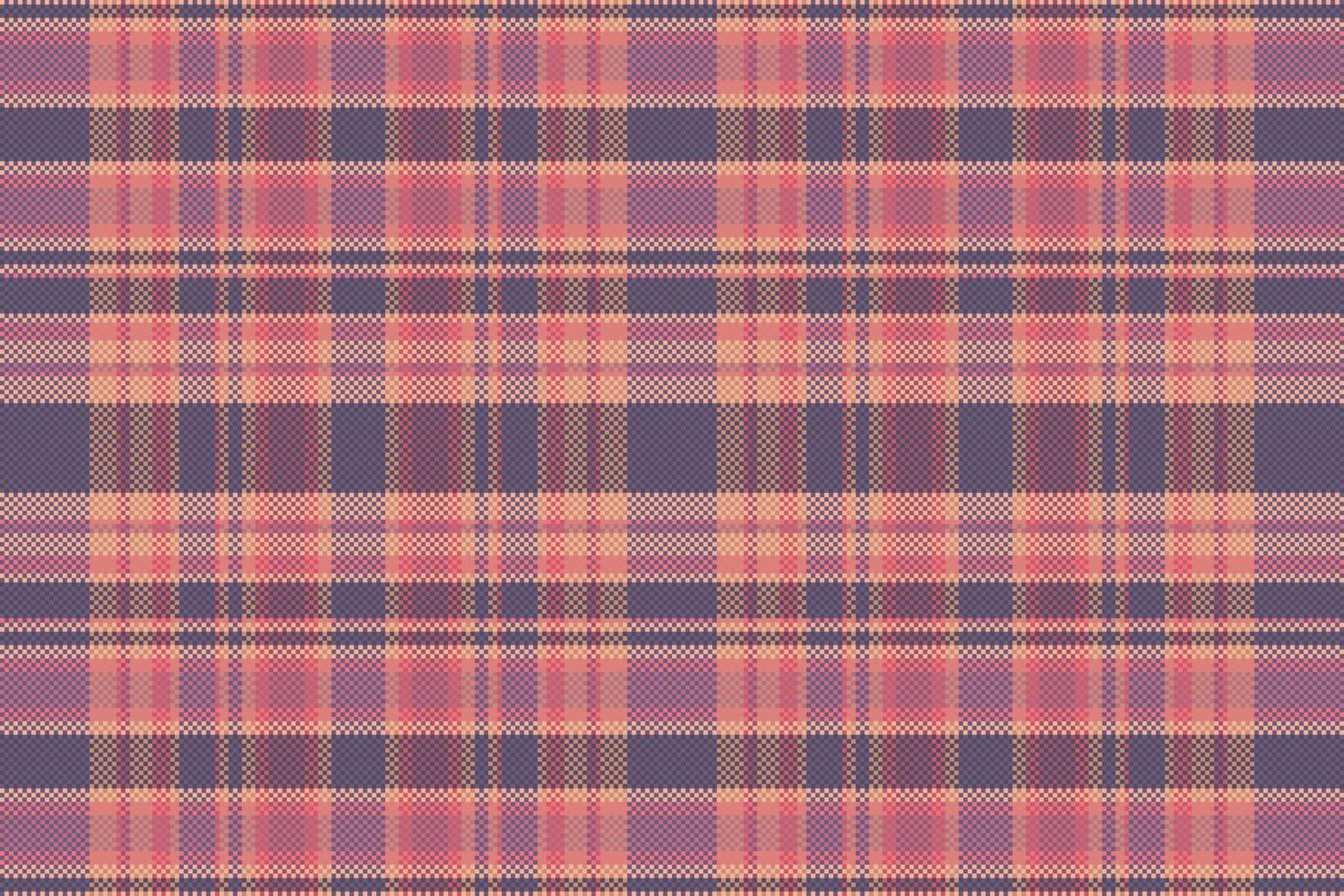 Tartan plaid pattern with texture and warm color. vector