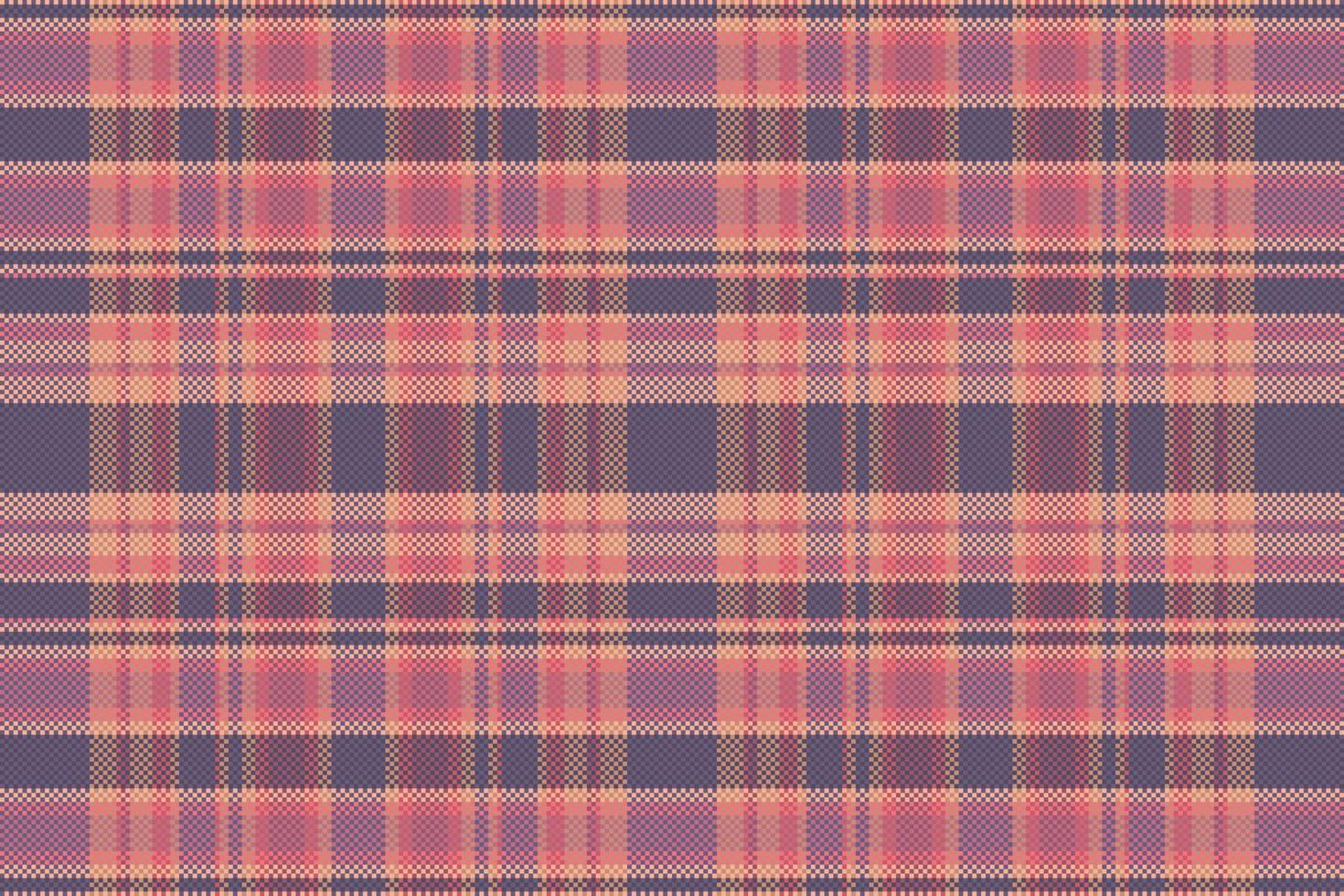 Tartan plaid pattern with texture and warm color. vector