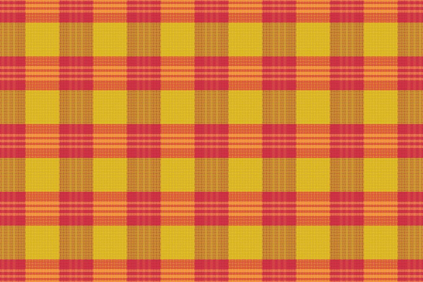 Tartan plaid pattern with texture and warm color. vector