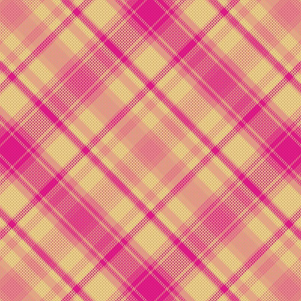 Tartan plaid pattern with texture and warm color. vector