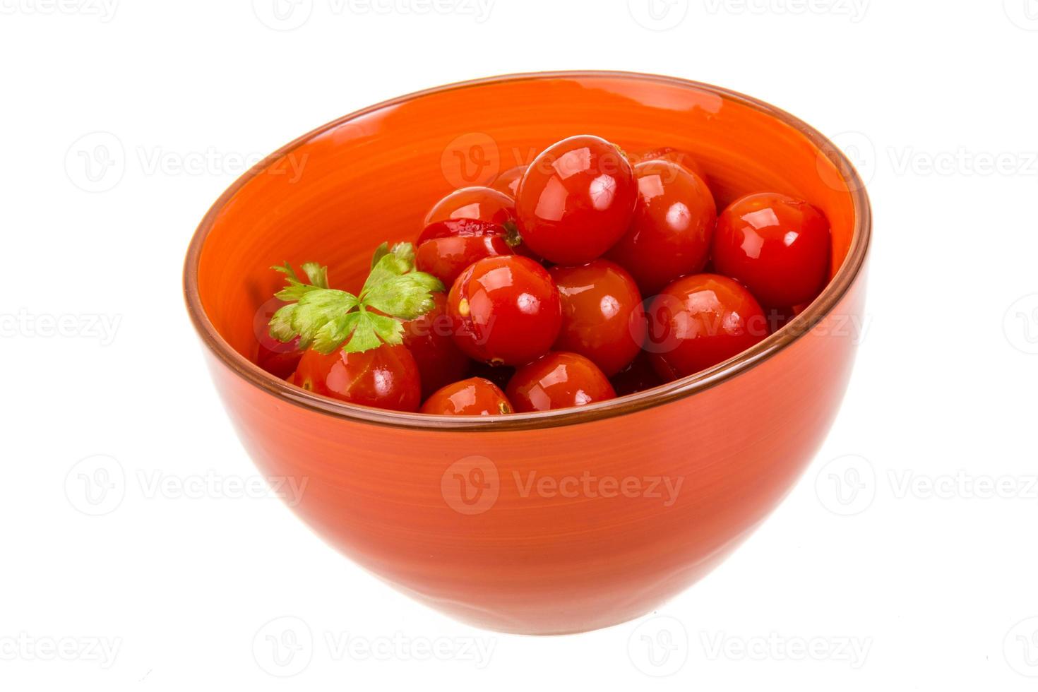 Marinated cherry tomato photo