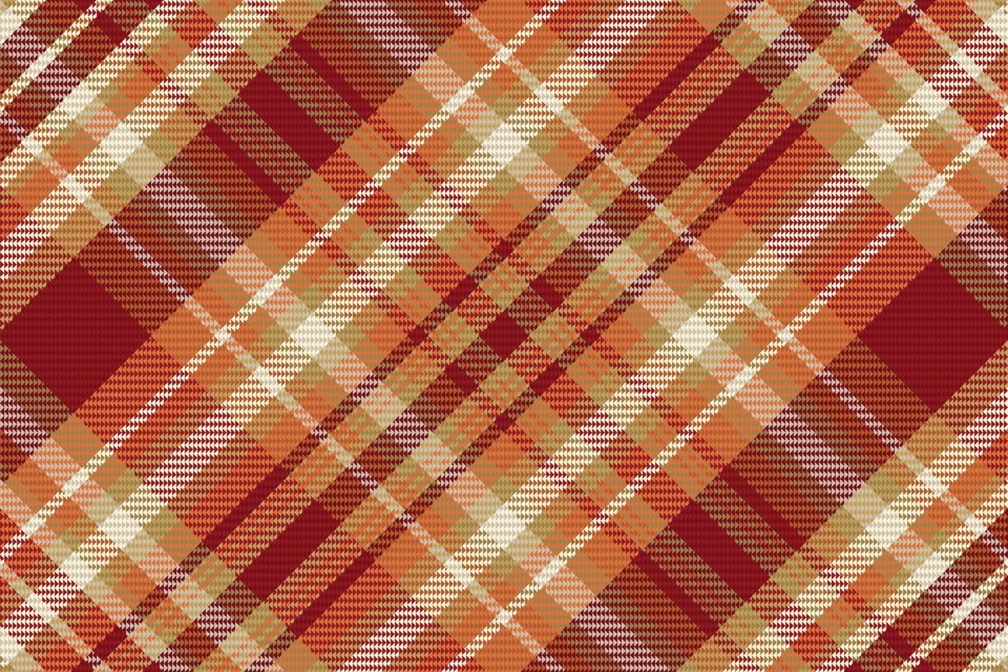 Tartan plaid pattern with texture and warm color. vector