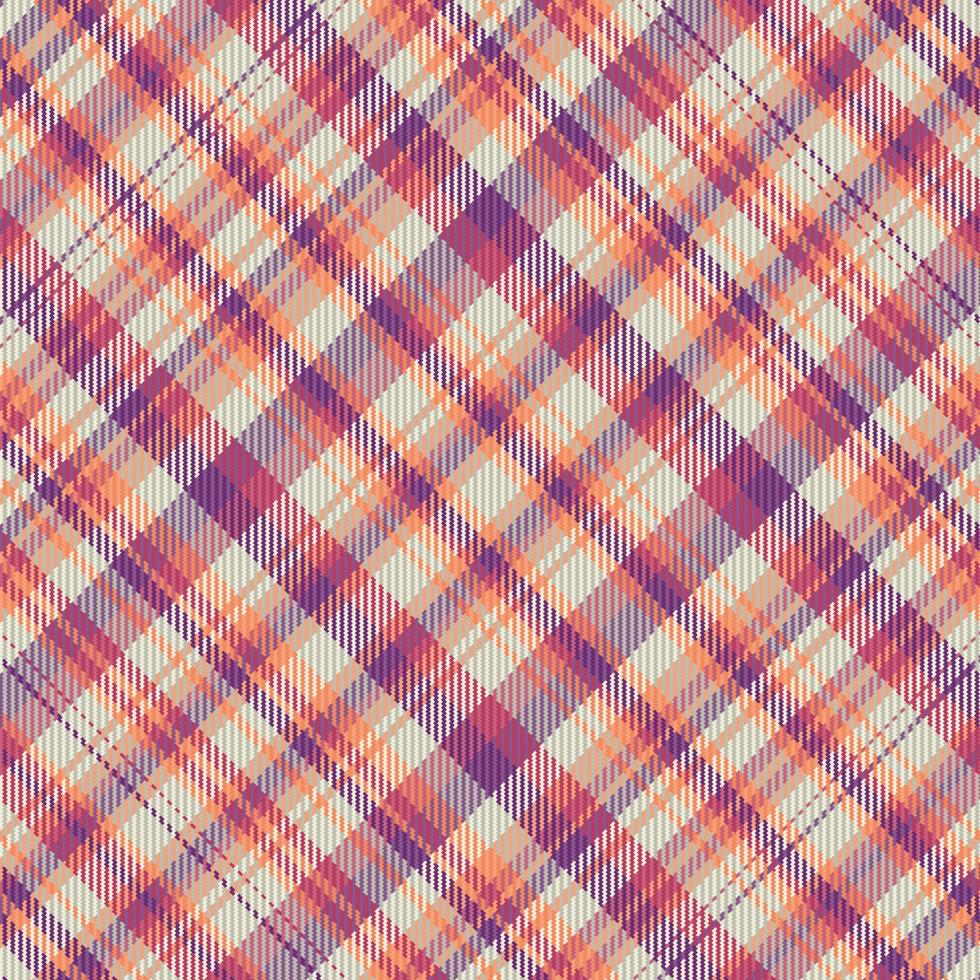 Tartan plaid pattern with texture and warm color. vector