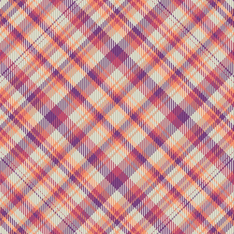 Tartan plaid pattern with texture and warm color. vector