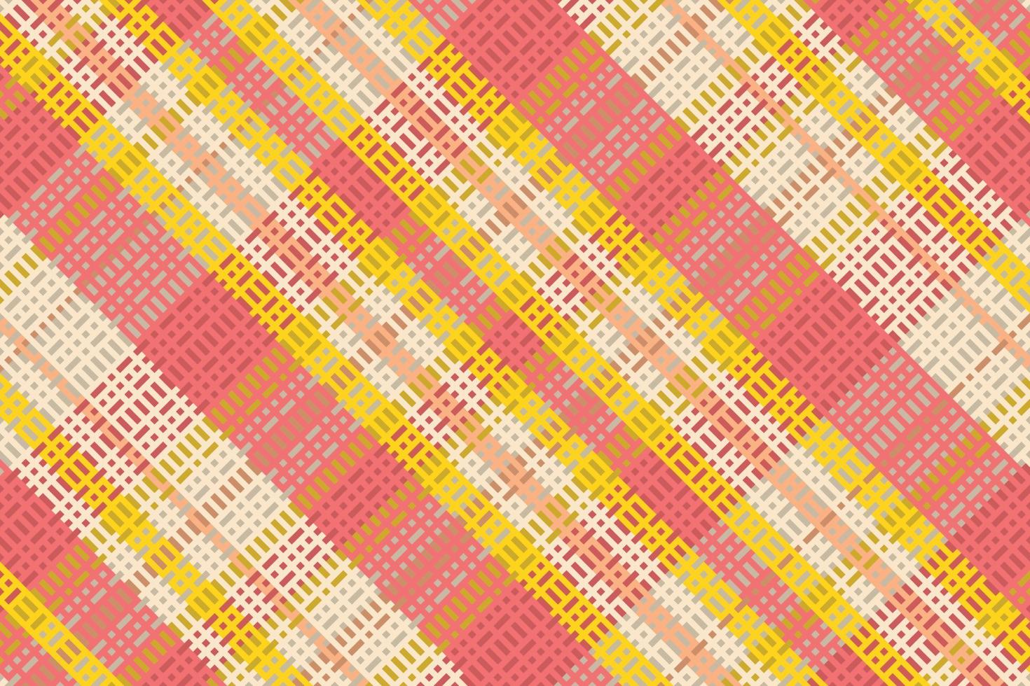 Tartan plaid pattern with texture and warm color. vector