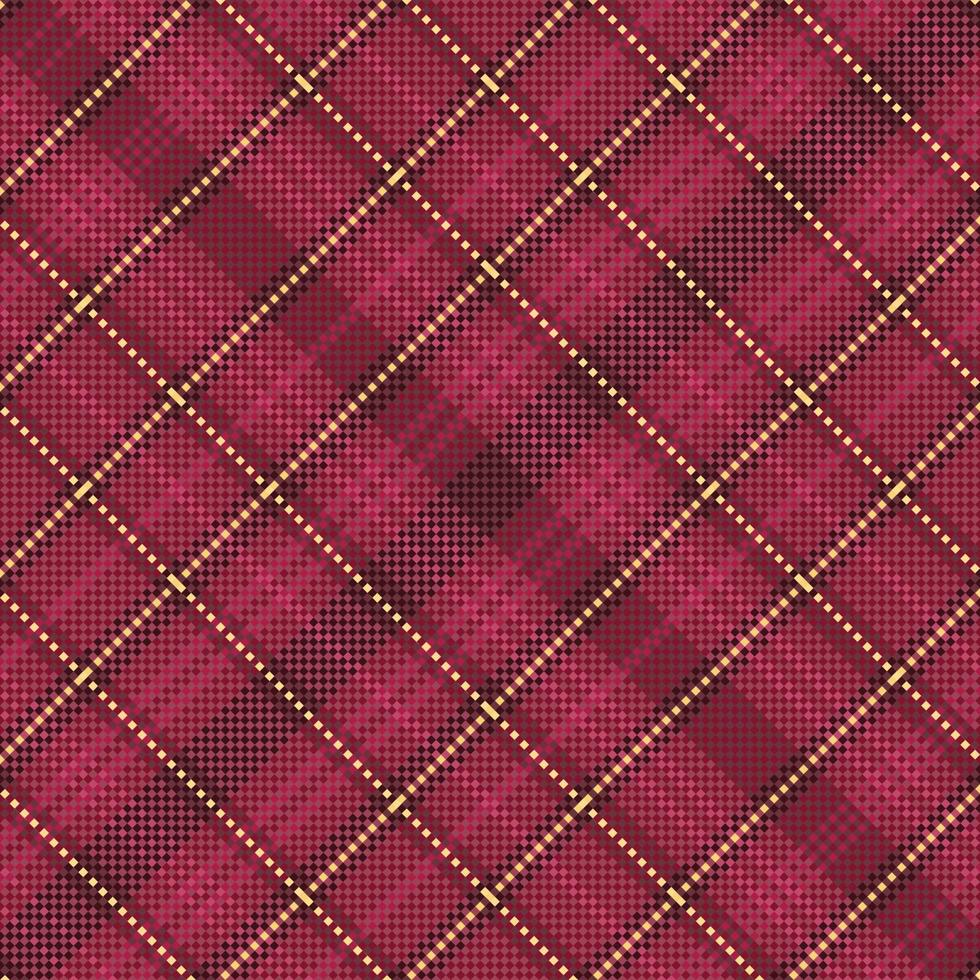 Tartan plaid pattern with texture and warm color. vector