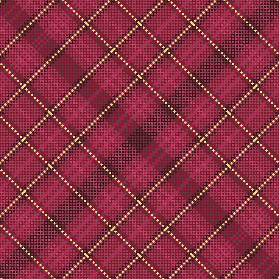 Tartan plaid pattern with texture and warm color. vector