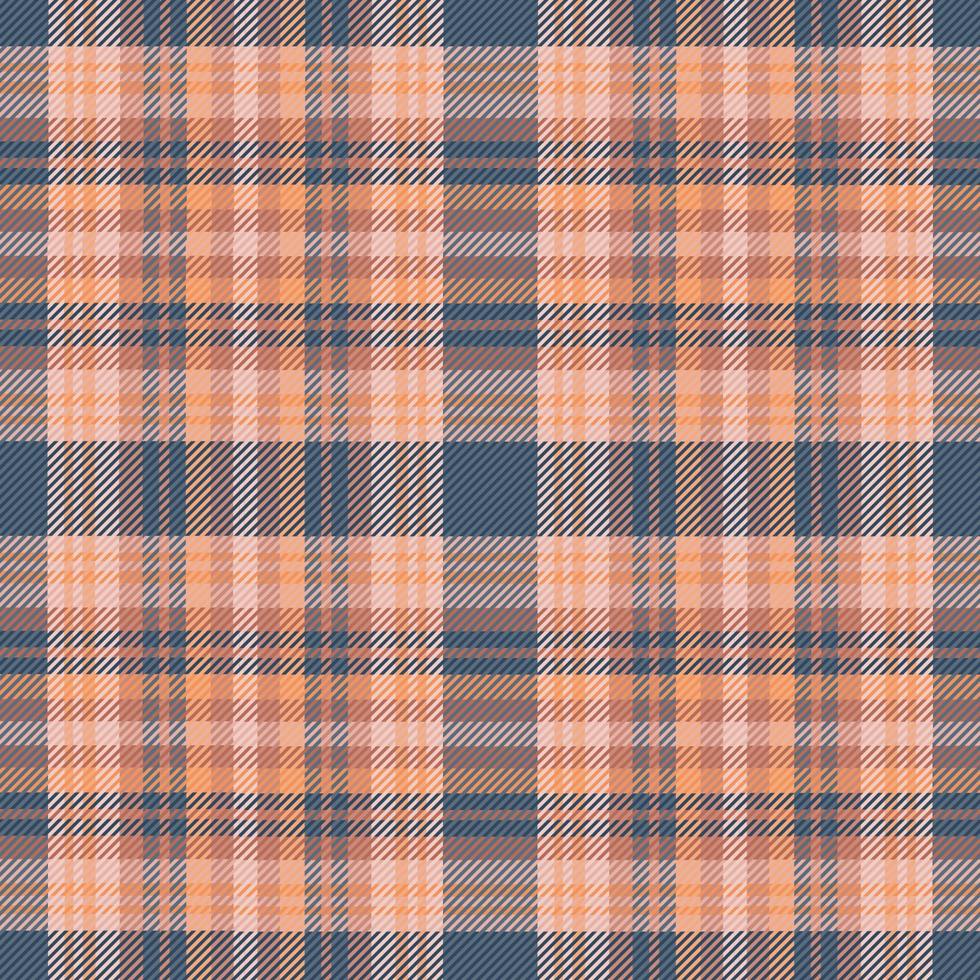 Tartan plaid pattern with texture and warm color. vector