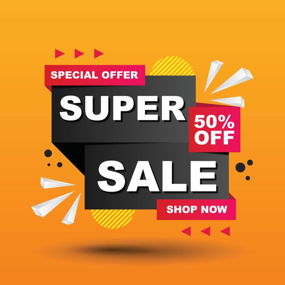 3d gradient sale banner background. vector
