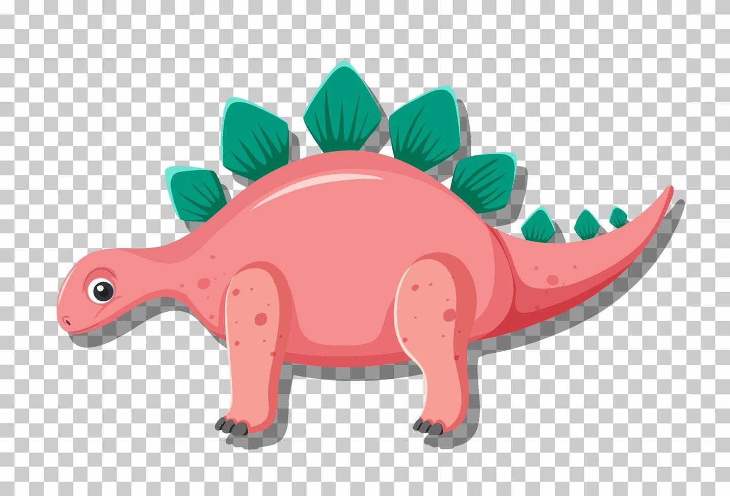 Cute stegosaurus dinosaur isolated vector