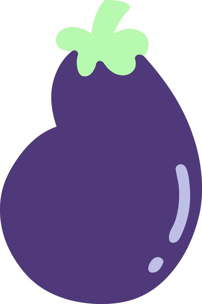 cute eggplant icon vector
