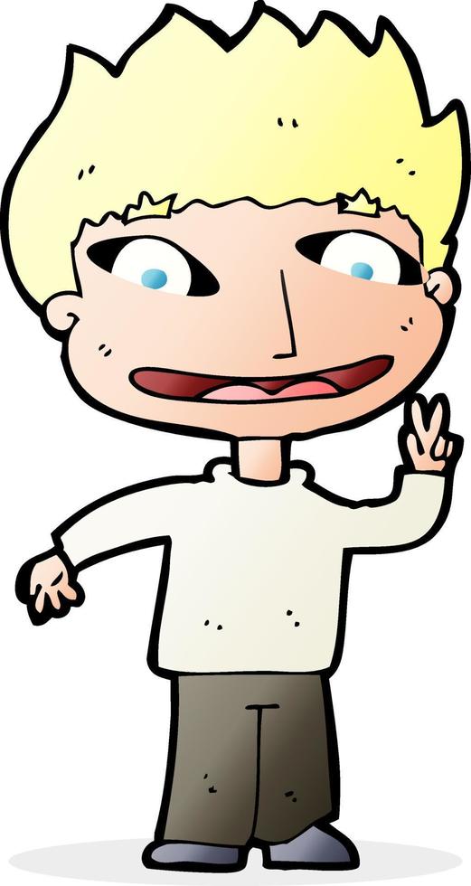 cartoon happy boy vector